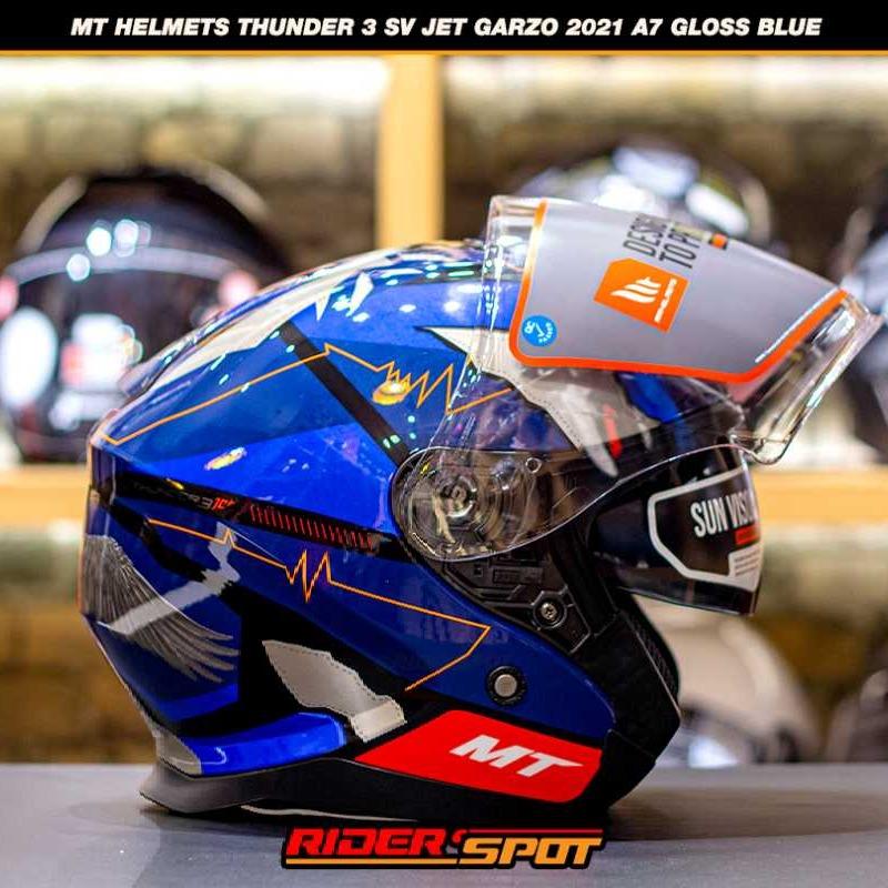 Casco Jet Moto Hombre Casco MT Helmets THUNDER SV JET Talla S