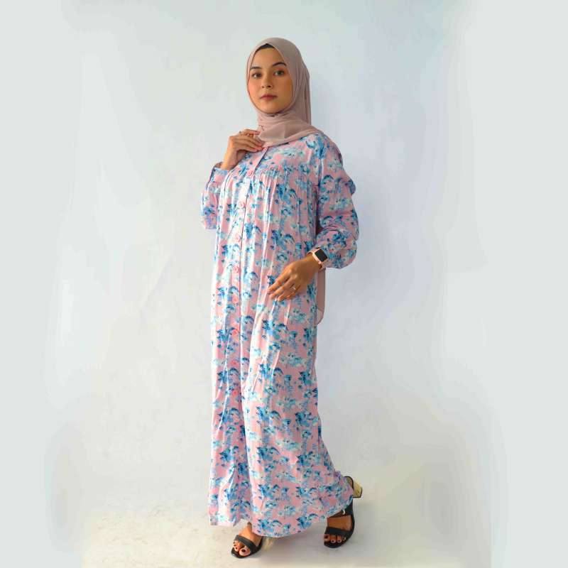 Jual Rilley Shazza Baju Gamis Syari Motif Bunga Katun Rayon Jumbo Home Dress Wanita Busui Terbaru 2020 Murah Mei 2021 Blibli