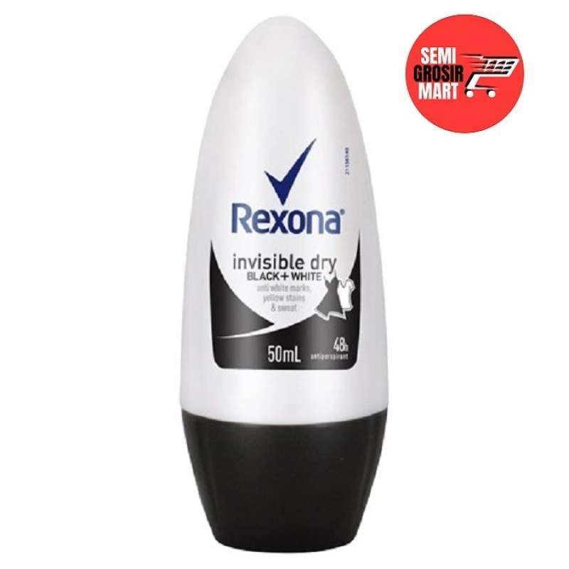 Jual Rexona Invisible Dry Black  White Roll On 45ml Putih di Seller SEMI  GROSIR MART Pusaka Rakyat, Kab. Bekasi Blibli