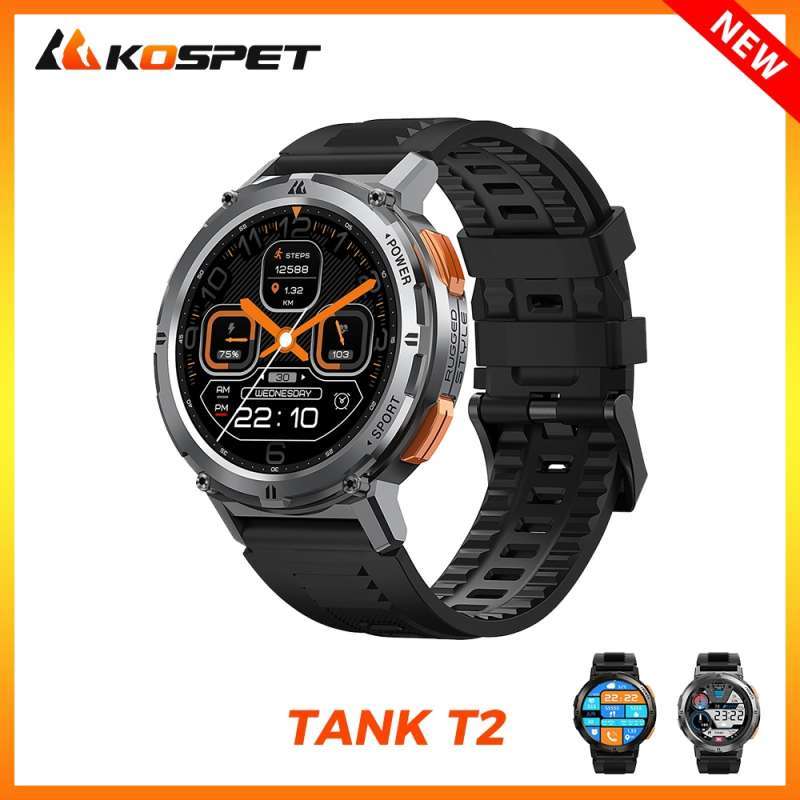 Promo KOSPET TANK T2 Ultra Military Smartwatch AMOLED AI Voice AOD  Bluetooth Diskon 29% di Seller Purifier Corner Official Store - Jelambar,  Kota Jakarta Barat | Blibli
