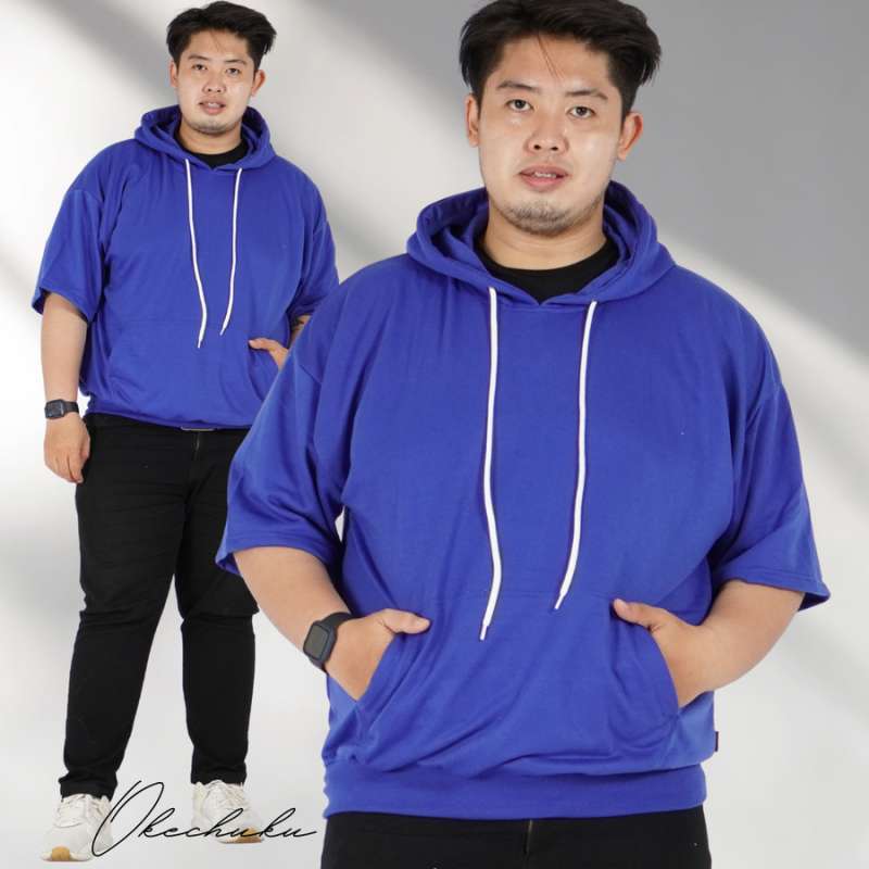 Hoodie lengan pendek oversized sales