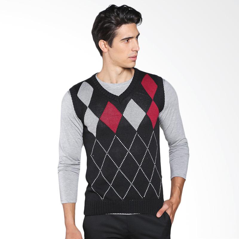 VM Sweater Rompi Rajut Motif Kombinasi Knitt Vest