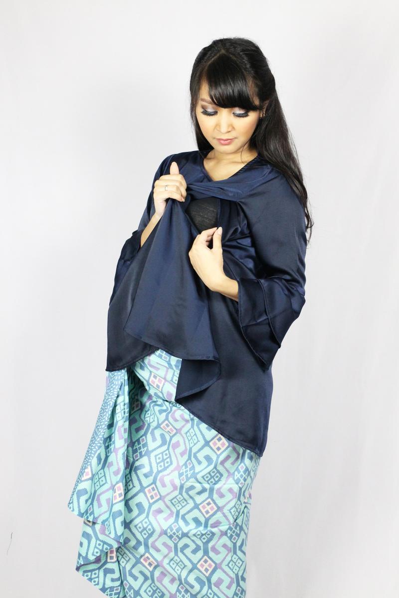 Spek Harga Just Mom Gretta 103 Baju Hamil Menyusui - Navy Blue Terbaru