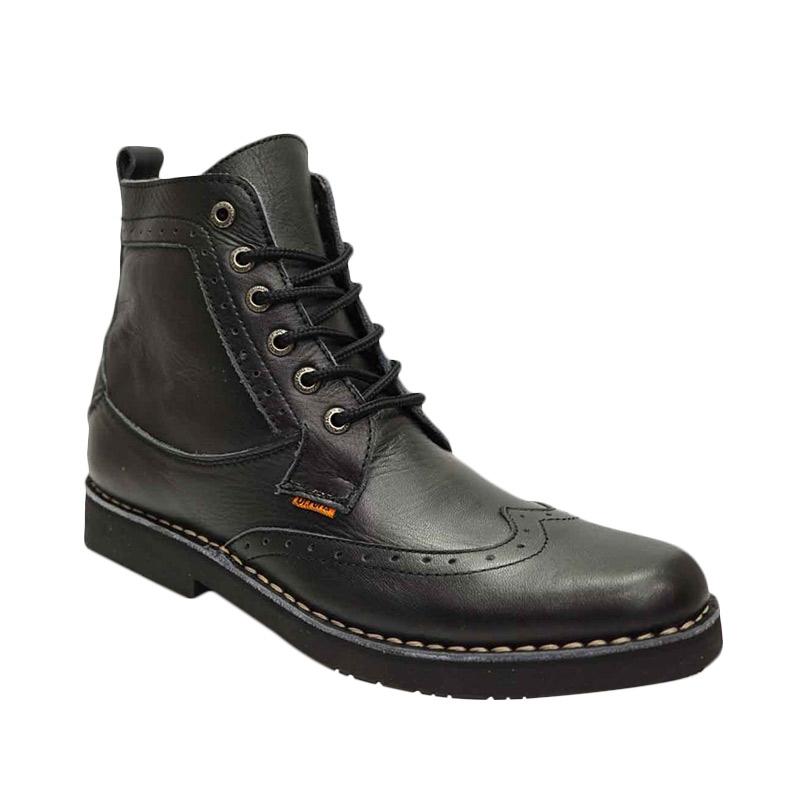 Dr.Faris Footwear 4034 SH Leather Boots - Black