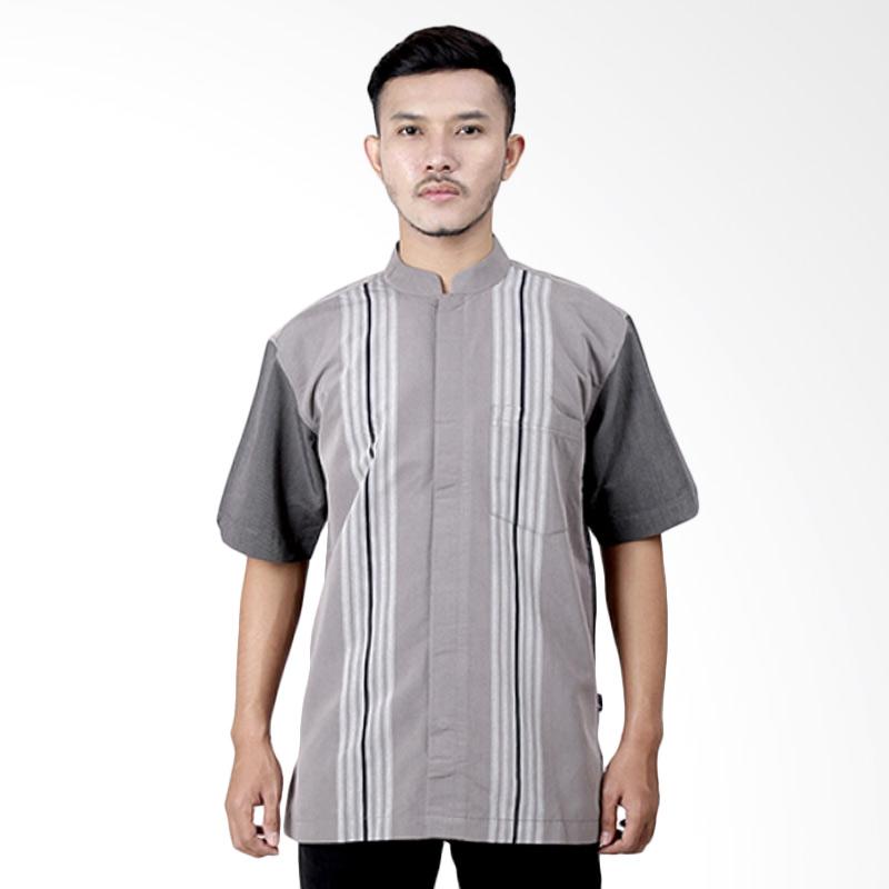 Elzatta Zatta Men Radana Shirt Baju Koko Pria - Grey