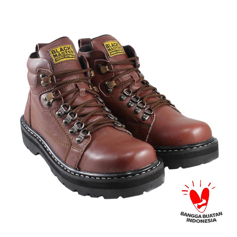 Black Master Under Armor Sepatu Boots Pria - Red