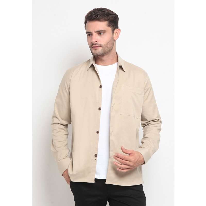 Jual LARUSSO X TENCEL Overshirt - Beige 