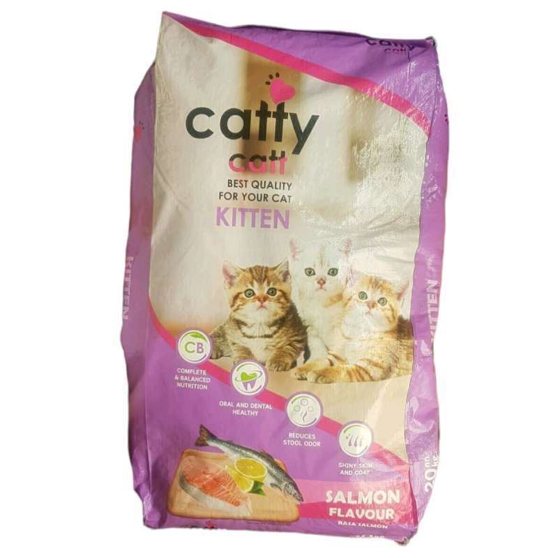 Jual Makanan Kucing Catty Cat Kitten Rasa Salmon Kemasan 20kg Di
