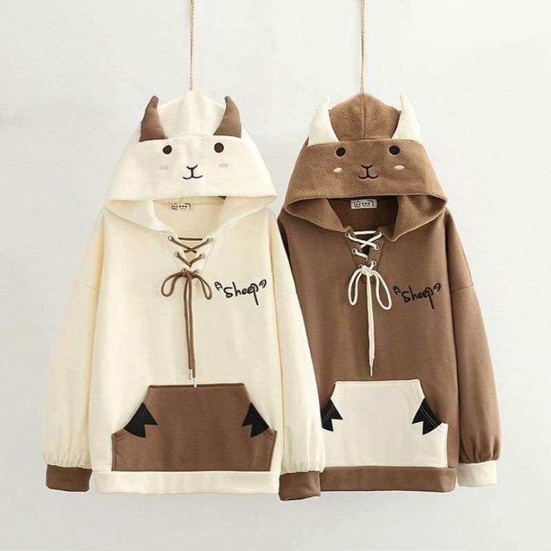 Jual Sweater Hoodie Korea Sheep Hoodie Sweater Sweater Nita Oversize Di Seller Glistensyna Padamulya Kab. Bandung Blibli