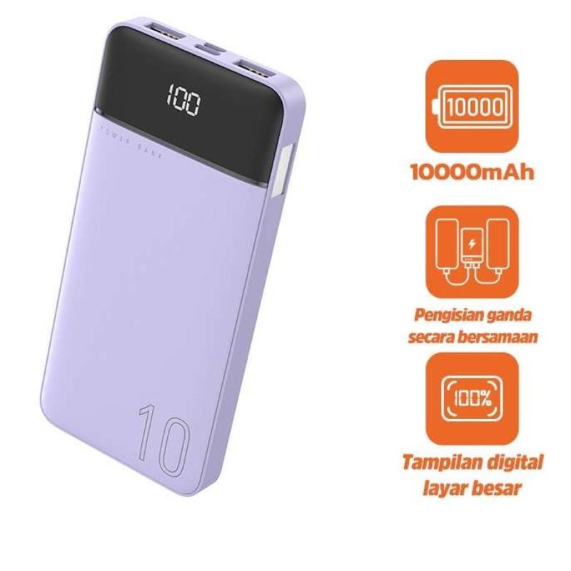 Jual Powerbank 20000 mah Fast Charging Dual USB LED 10000 mAh