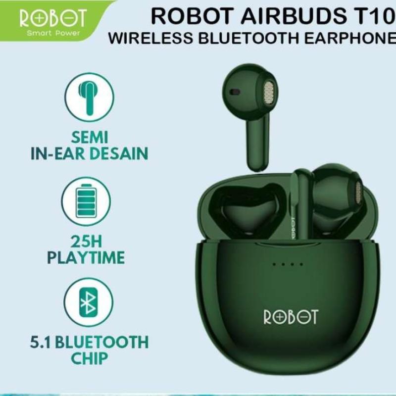 Jual Robot Airbuds T10 Wireless Bluetooth Earphone TWS alt Airdots