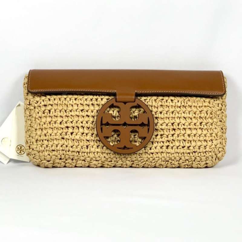 Tory burch deals straw clutch