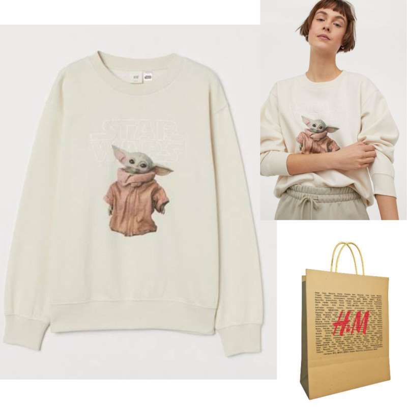 Crewneck H M Starwars Baby yoda Sweatshirt hnm Wanita