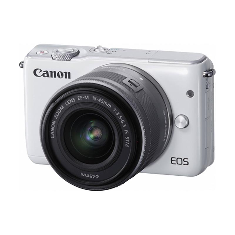 Canon EOS M10 Kit 15-45mm Kamera Mirrorless - Putih [Pokemon]