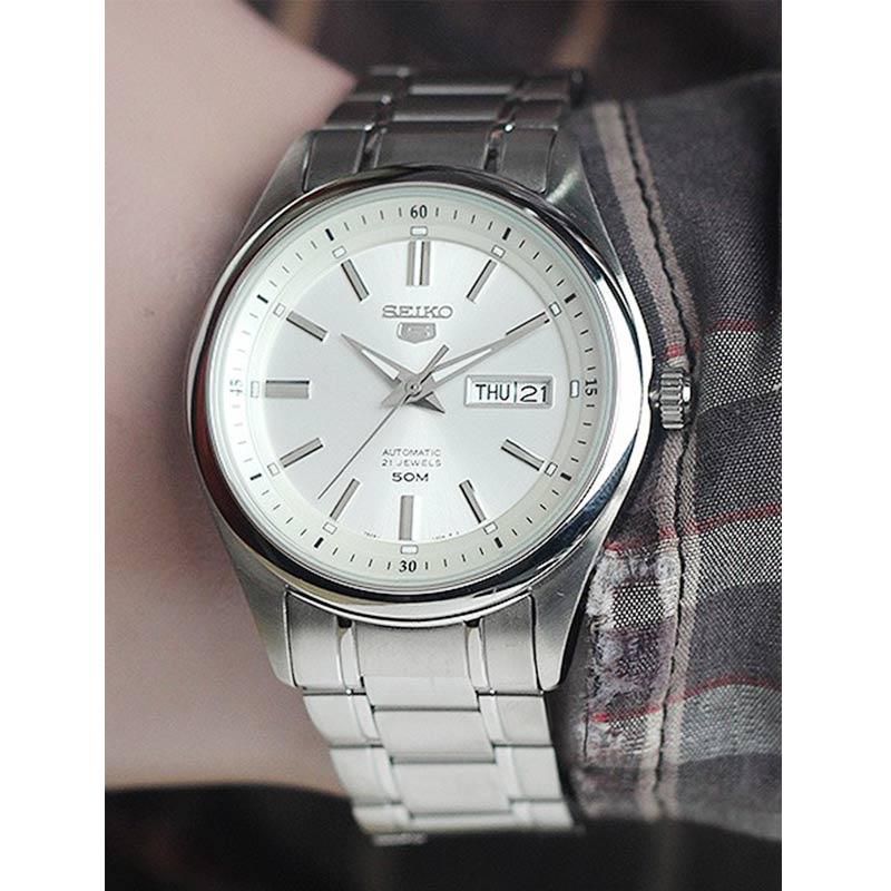 Seiko Original SNKN85K1 Sport 5 Jam Tangan Pria Silver