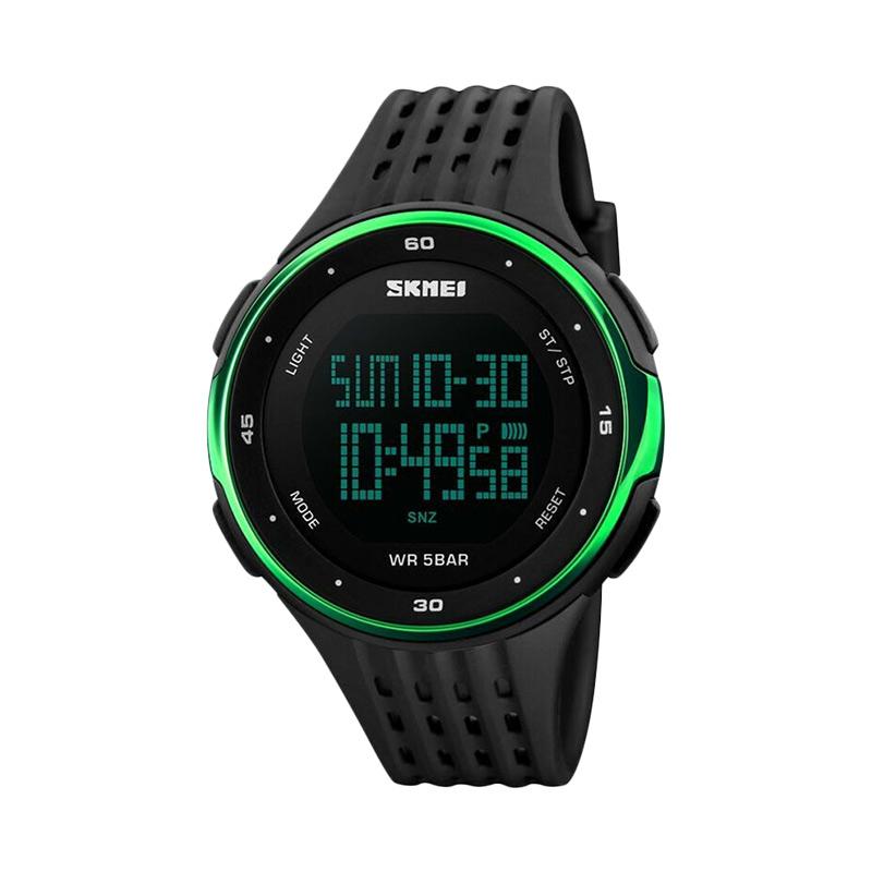 SKMEI DG1219 Man Sport LED Watch Jam Tangan Pria - Hitam Hijau