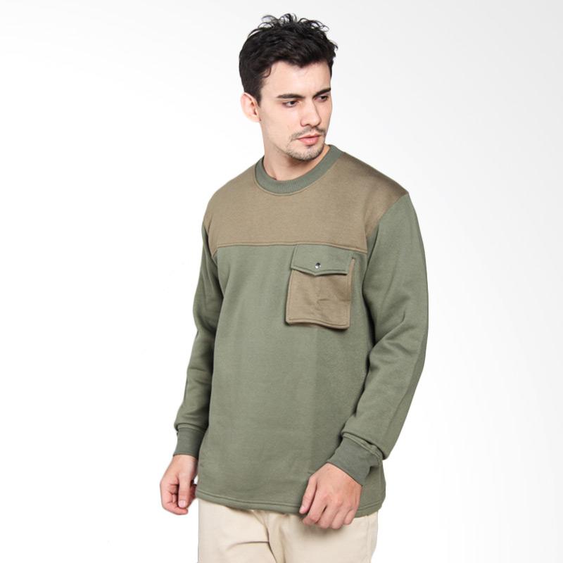 Monstore BLI02MSTRGRN Sweater Pria - Army Green