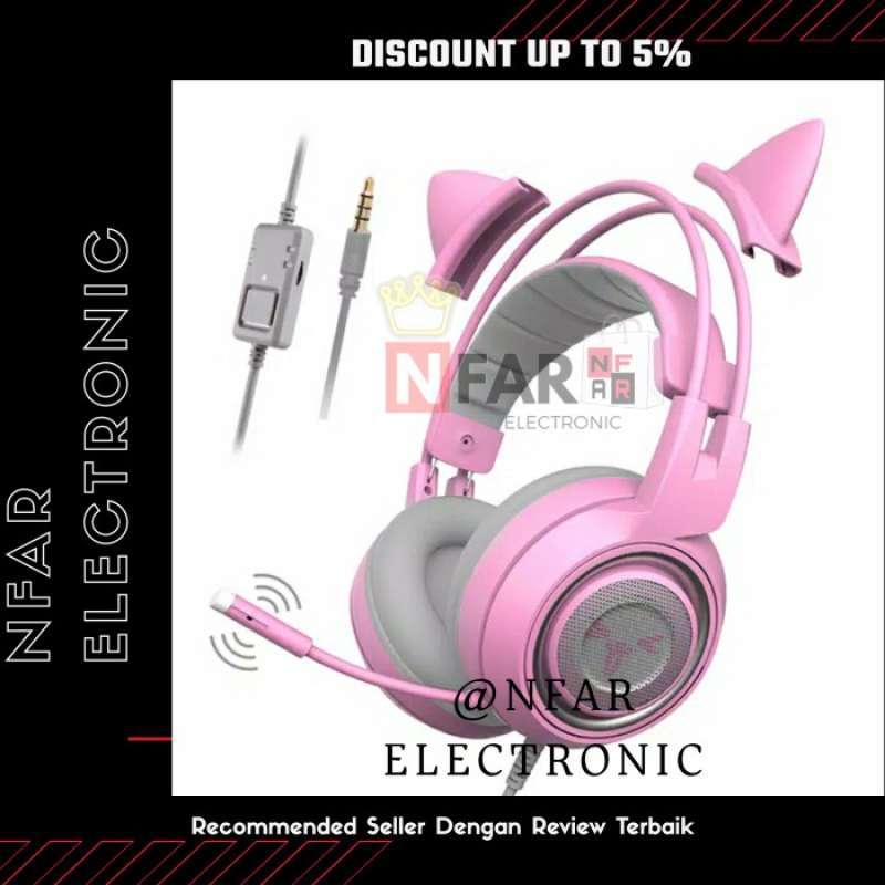 Promo Headset Gaming Cat Ear SOMIC G951S Headset Kucing Pink Lucu Anak di  Seller Neandro - Kota Jakarta Barat, DKI Jakarta | Blibli