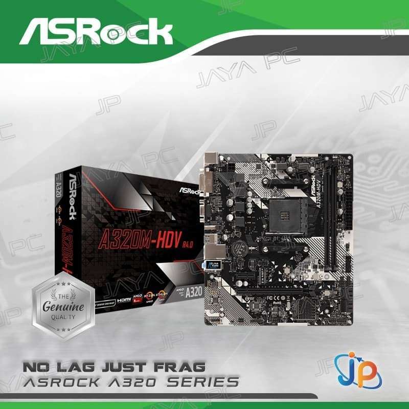 Jual Motherboard Asrock A320m-hdv (am4, Amd, A320m, Ddr4, - Main Image