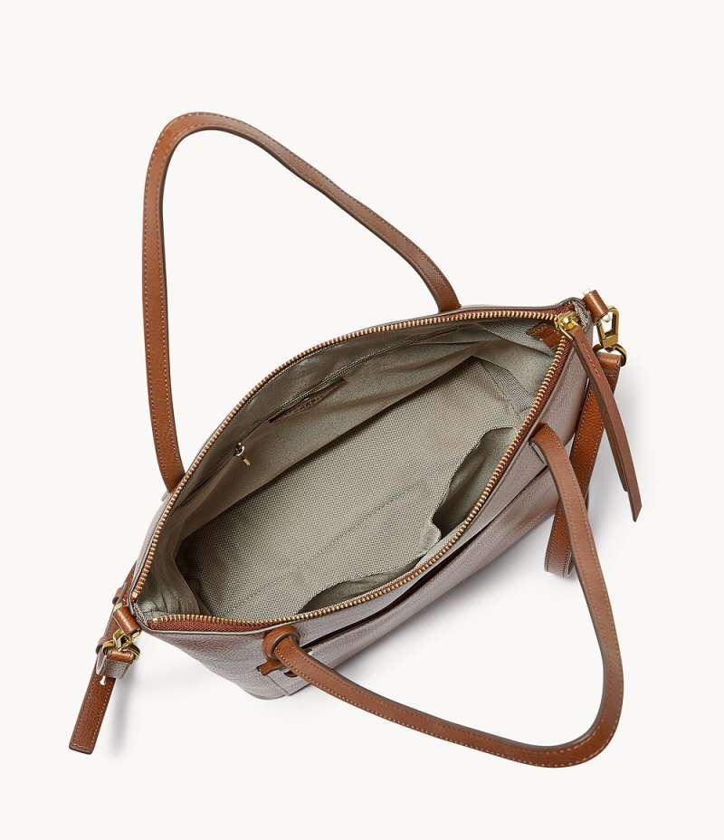 Fossil evelyn large tote top
