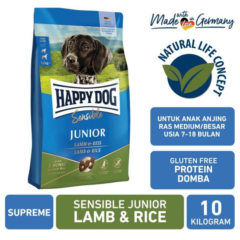 Promo Happy Dog Makanan Anak Anjing Sensible Junior Lamb