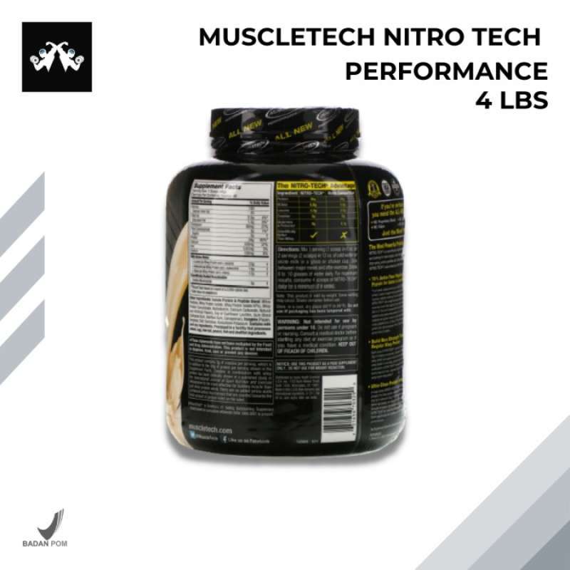 Muscletech Nitro Tech 5 Lbs Whey Protein 5lbs NitroTech BPOM