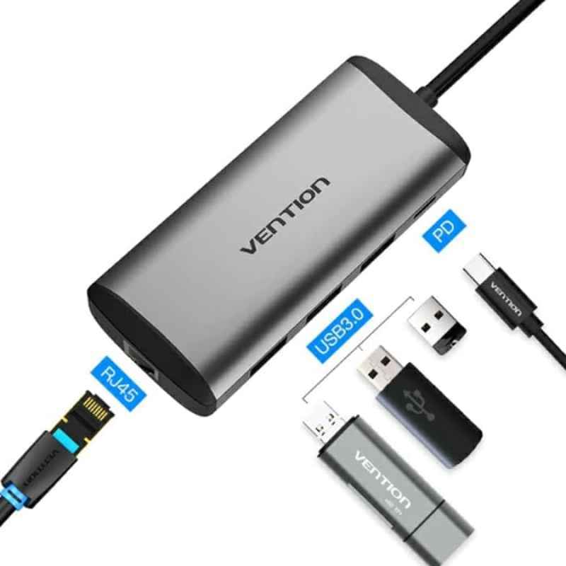 Jual Vention Tgd 5 In 1 Converter Type C To Usb 3 0 Rj45 Pd Macbook Ss Online Oktober 2020 Blibli Com