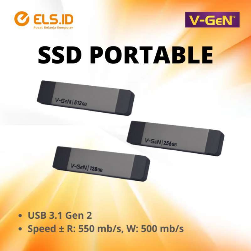 Promo SSD Portable V Gen Platinum USB 3.1 Gen 2 512GB Diskon 6