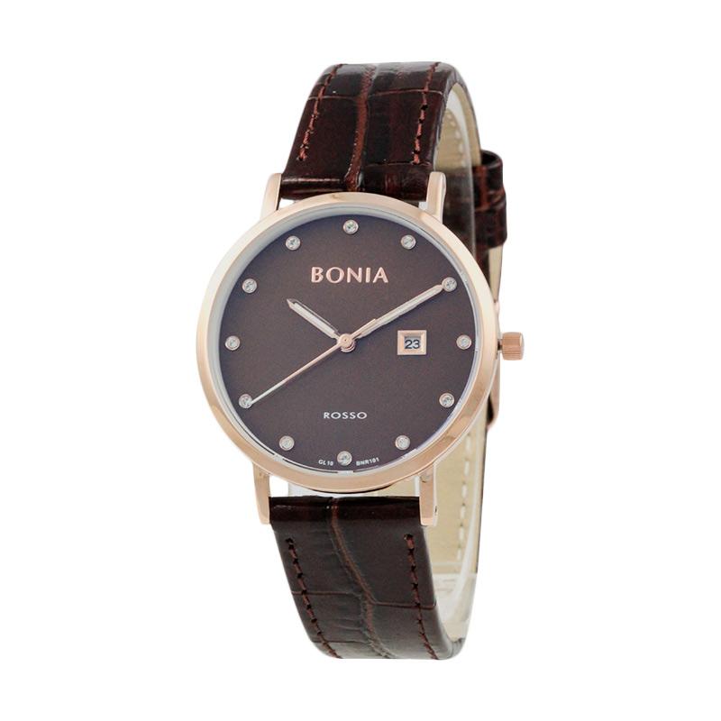 Bonia BN101-2547 Genuine Leather Jam Tangan Wanita - Brown