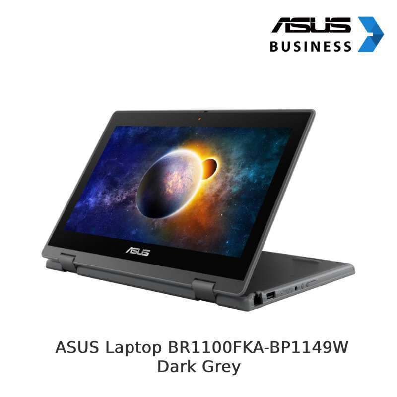 ASUS BR1100FKA-BP1149W Laptop Layar Sentuh 11.6 Inci untuk Pelajar, dengan Prosesor Celeron dan Penyimpanan 64GB eMMC+128GB SSD, Ideal untuk Produktivitas Sehari-hari