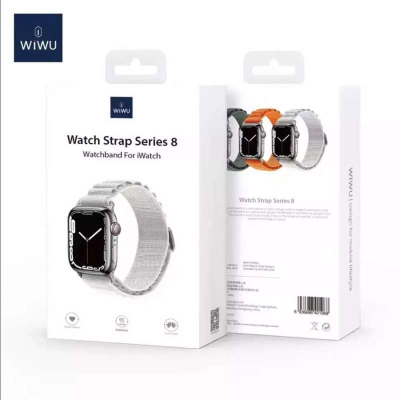 WIWU Nylon Watch Band for Apple Watch Series 8 - White
