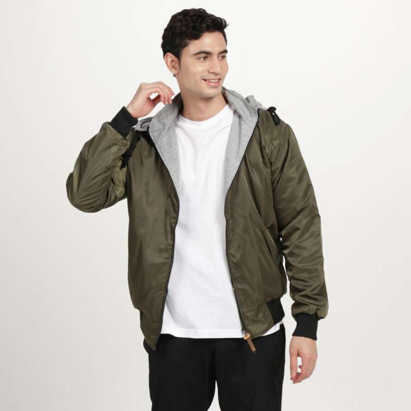Jaket hoodie bomber best sale
