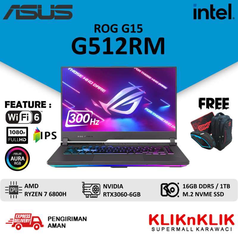 Jual Laptop Gaming Asus Rog Strix G15 G513rm Rtx3060 Ryzen 6800h
