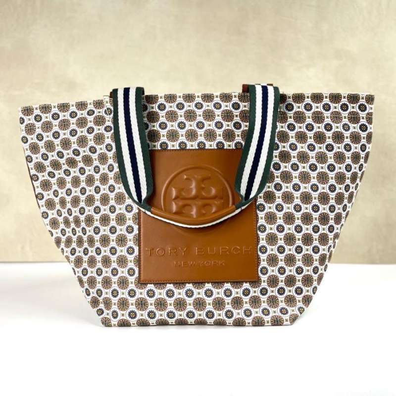 Tory burch gracie new arrivals printed canvas tote