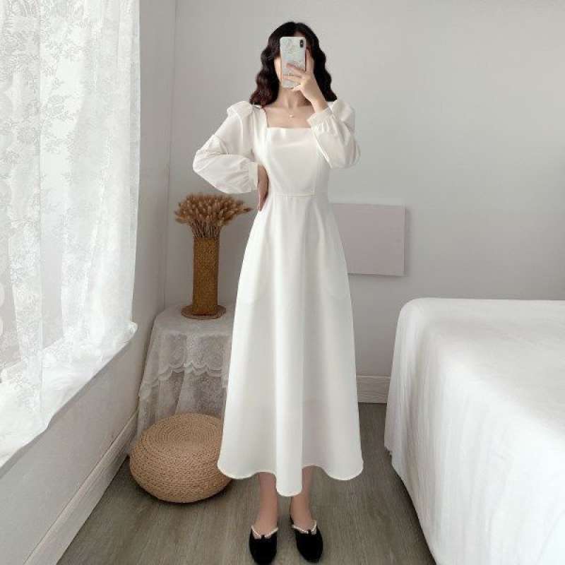 Promo Hijab Friendly dr39 Dress Vintage Lengan Panjang Wanita Dua Warna s m l xl xxl dr05 Pjg Putih S Diskon 28 Di Seller Lovalotta.id Cipedak Kota Jakarta Selatan Blibli