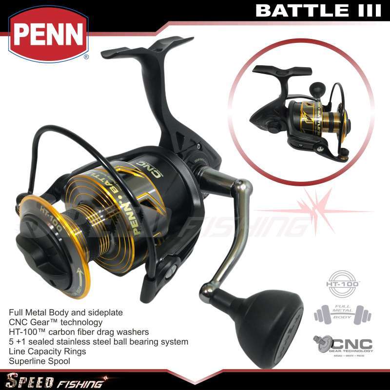 Jual Reel Pancing Penn Battle Iii 3000 4000 5000 6000 8000 Penn Battle 3  Metal Body Power Handle Di Seller Speed Fishing - Sinduadi, Kab. Sleman