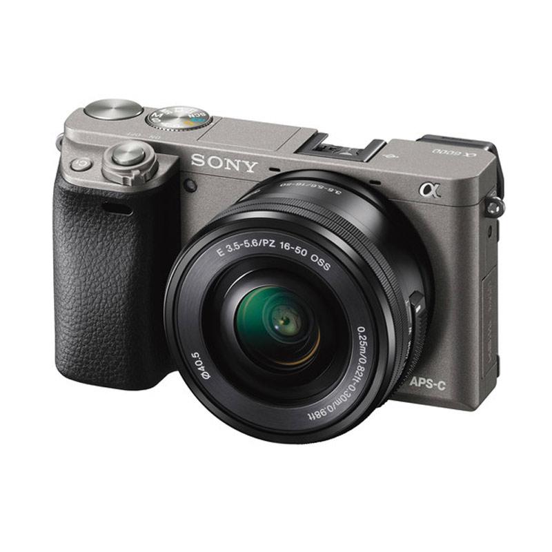 Sony Alpha A6000 Kit 16-50mm Kamera Mirrorless - Graphite Grey + SANDISK SD ULTRA 32GB CLASS 10 + FILTER UV + SCREEN GUARD
