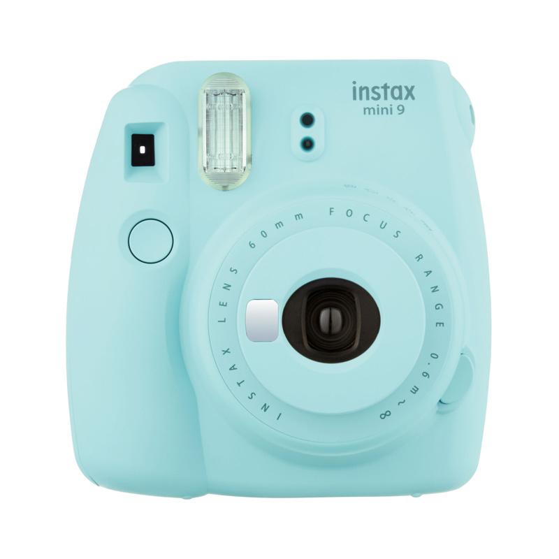 Fujifilm Instax Mini 9 Instant Film Camera - Ice Blue Bonus, Paper 1 pack