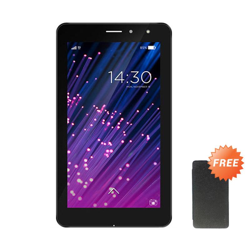 Advan vandroid E1C 3G Tablet - Putih [8GB/ 1GB] + Free Flip Cover - Hitam