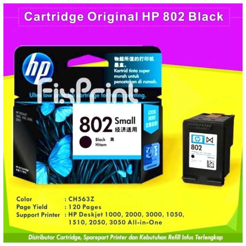 Jual Jual Catridge Tinta Hp 802 Black 