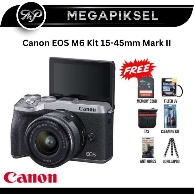 Canon EOS M6 15-45mmレンズキット Canon EOS M6 Mirrorless Digital Camera with 15-45mm Lens and