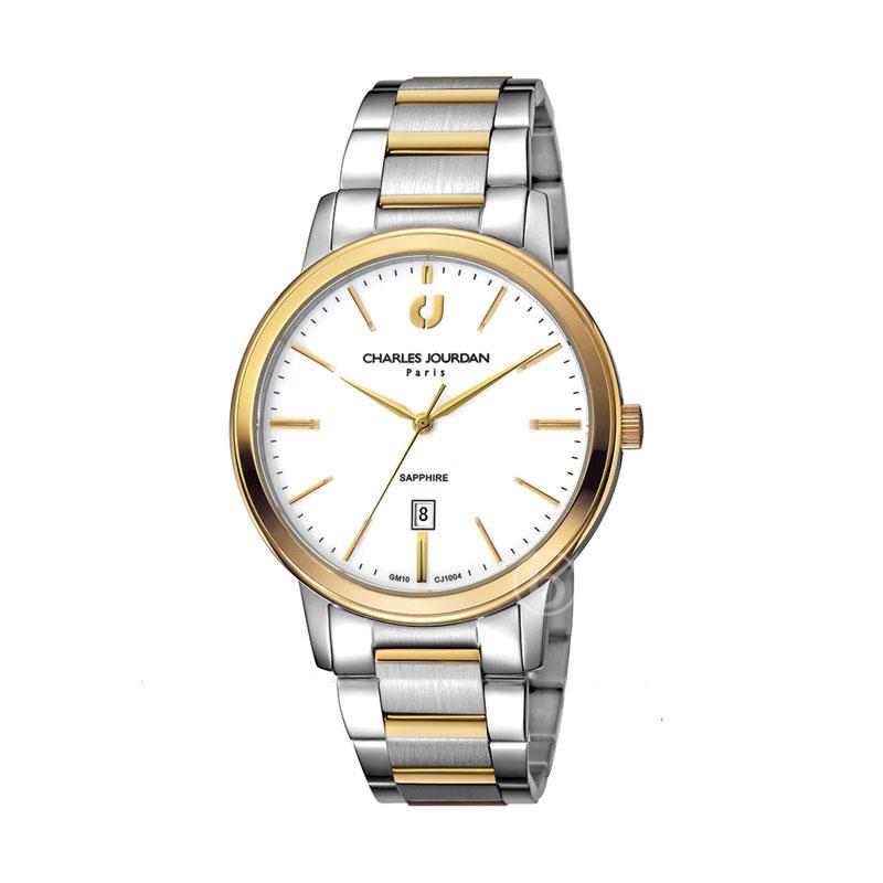 Charles Jourdan CJ1004-1112 Jam Tangan Pria - Gold Silver