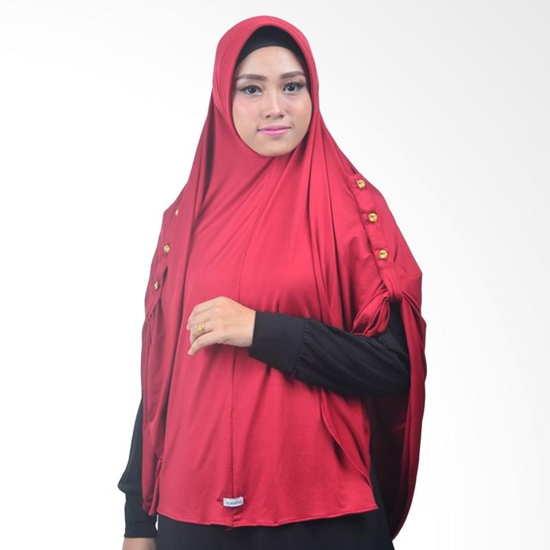 Atteena Hijab Aulia Dhafiyah Jilbab Instant - Merah Hati