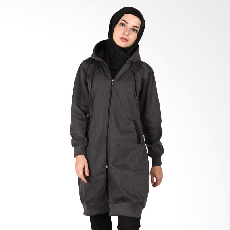 Hijacket Outwear HJ008 Jaket Muslim Wanita - Misty Black
