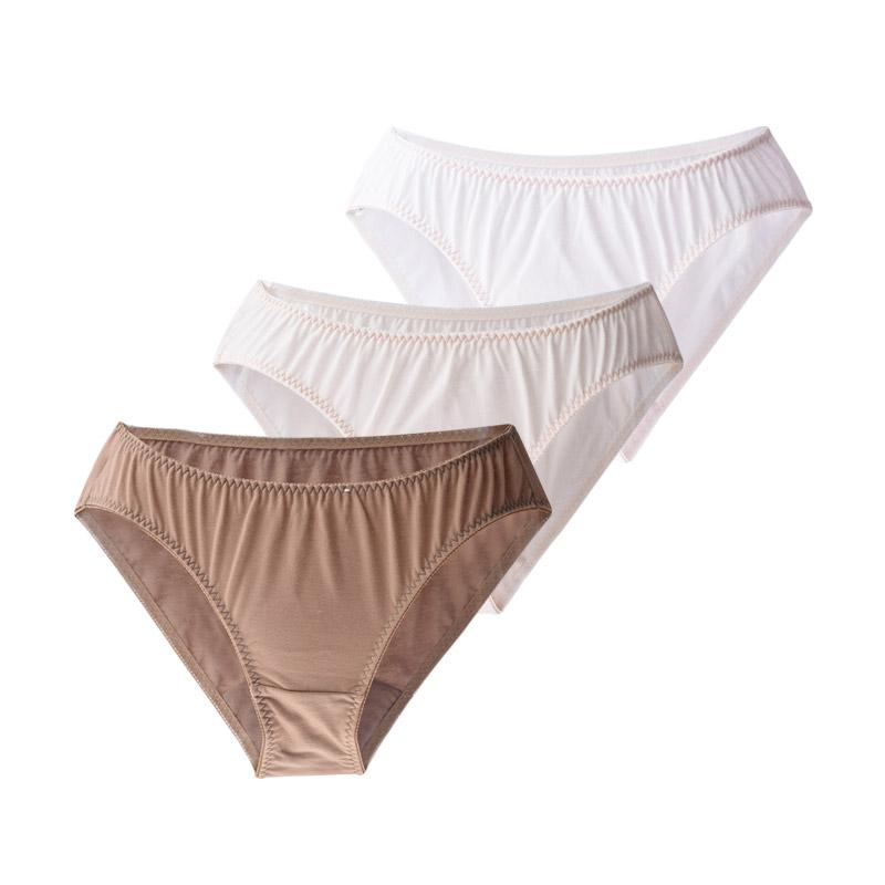 Wacoal IP 3158 BROCPI Basic Celana Dalam Wanita - Brown Cream Pink