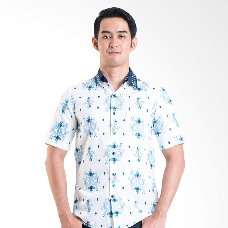 Batik Solo Short Sleeve Cotton Shirt 16-034A (P1) - 34 White