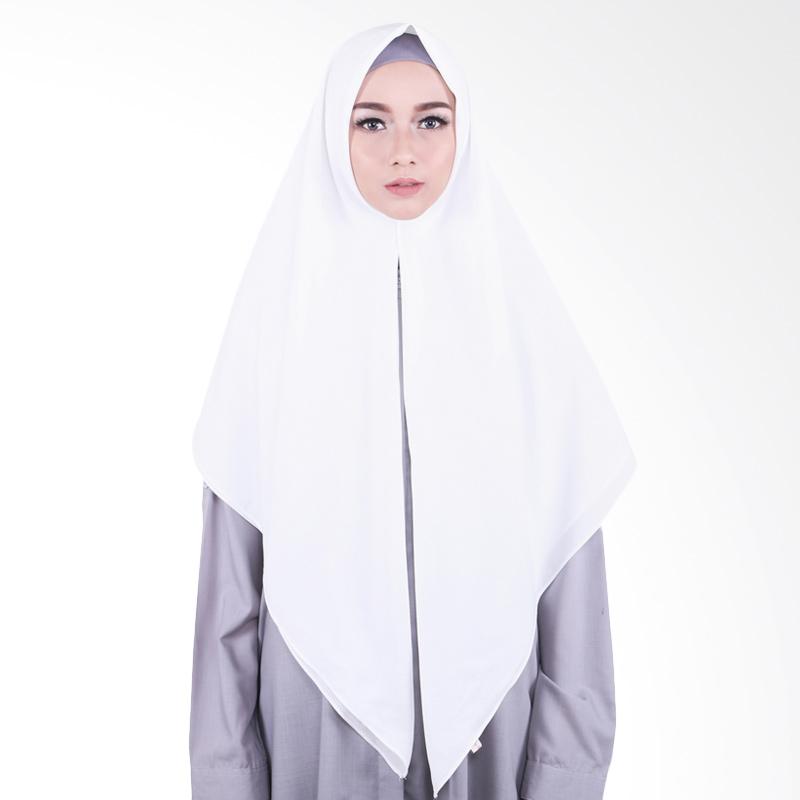 Jual Cotton Bee Savanna Square Hijab Instan Snow White line