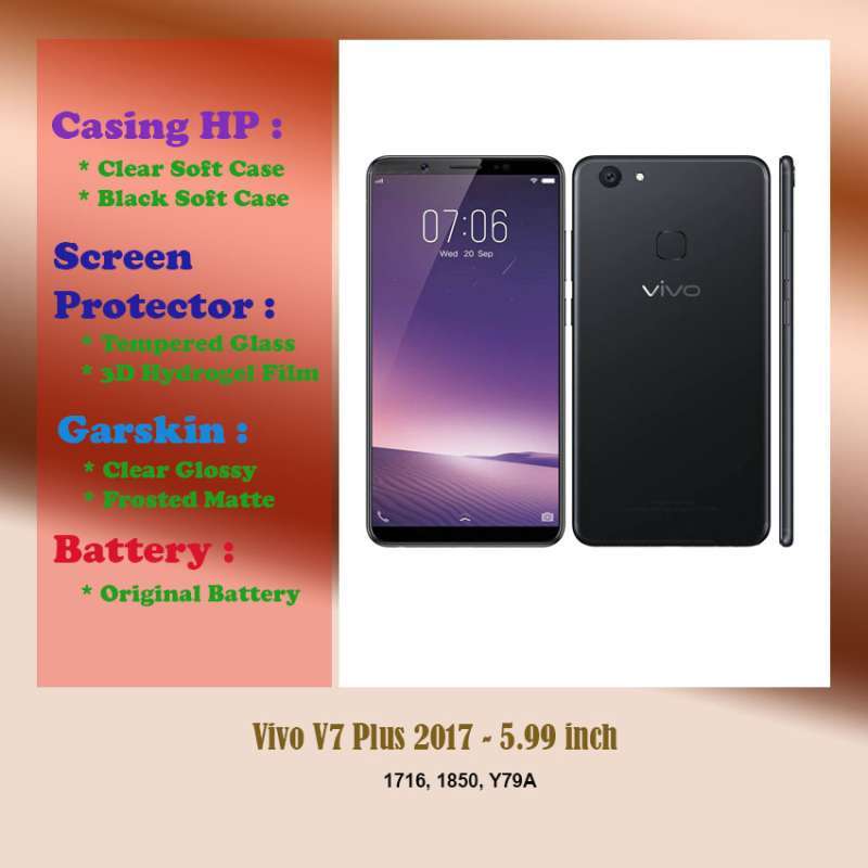 Vivo V7 Plus 2017 inch Case Screen Protector Battery Dll