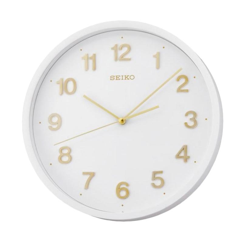 Jual Seiko Qxa660w Quiet Sweep Wall Clock Jam Dinding White
