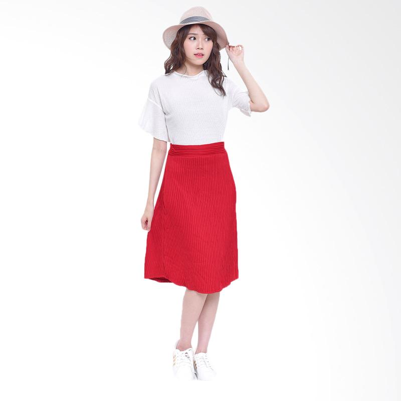 Jual Jfashion Plisket Rok Panjang Selutut - Rossi Merah Terbaru - Harga Promo Agustus 2019 | Blibli.com